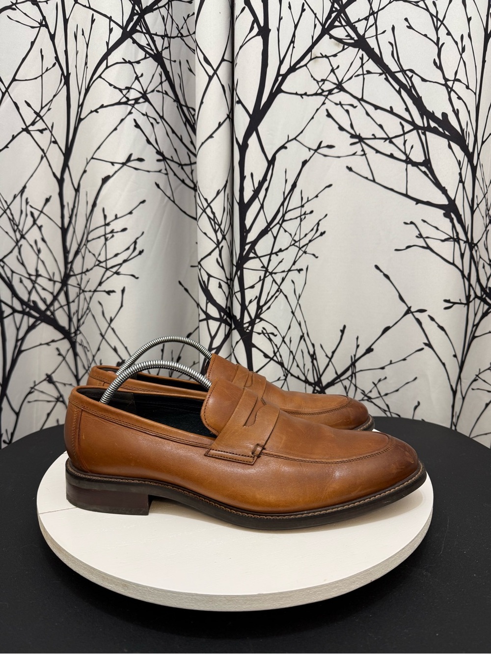 Cole Haan Classic Men's 10.5 M Tan Brown Leather Penny Loafers